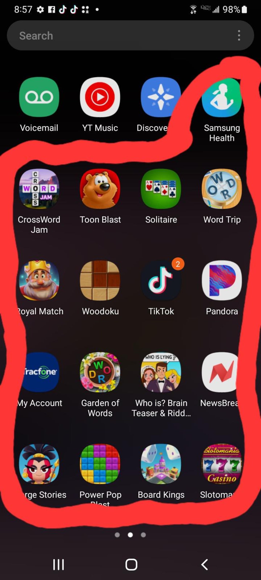 Picture of: all the circled apps are apps my android downloaded without asking